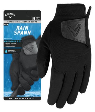 Callaway Rain Spann dam golfhandskar 27, par, svart