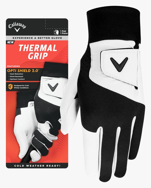 Callaway Thermal Grip 27 herr golfhandskar, par, svart