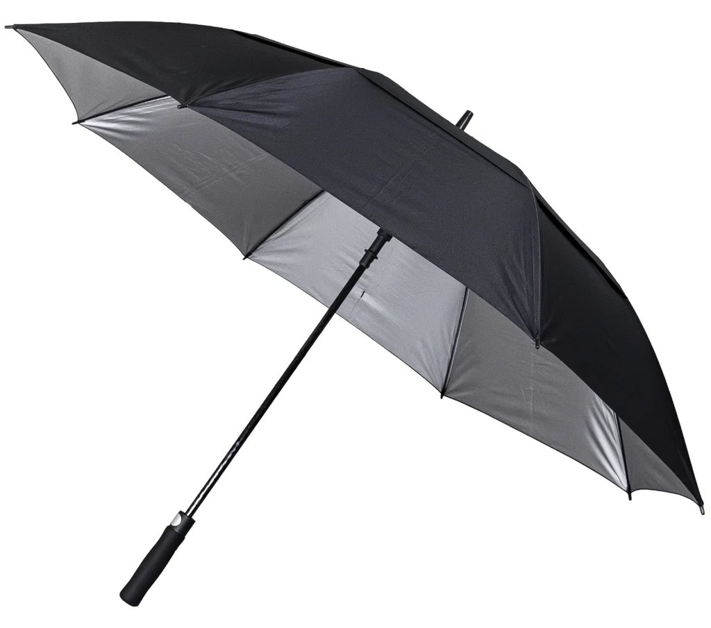 Longridge 62" Windproof UV paraply, svart