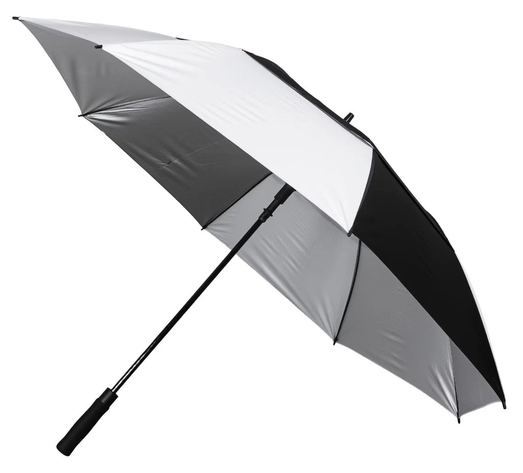 Longridge 62" Windproof UV paraply, svart/grå