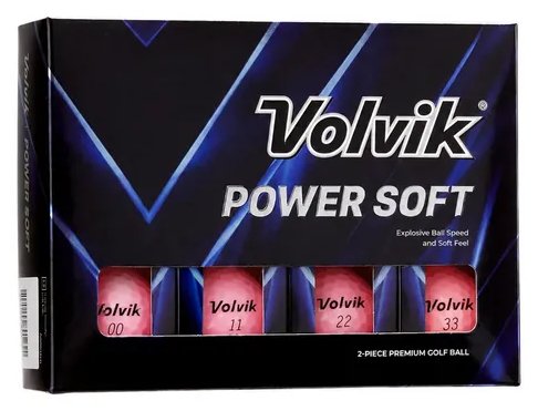 Volvik POWER Soft golfbollar (12 bollar), rosa