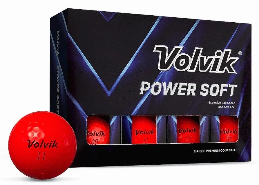 Volvik POWER Soft golfbollar (12 bollar), röd