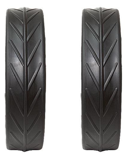 JuCad Tyres for REAR Wheels (2 däck för JuCad bakhjul), svart