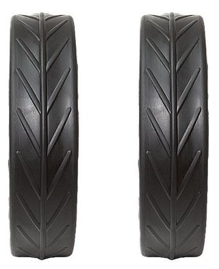 JuCad Tyres for REAR Wheels (2 däck för JuCad bakhjul), svart