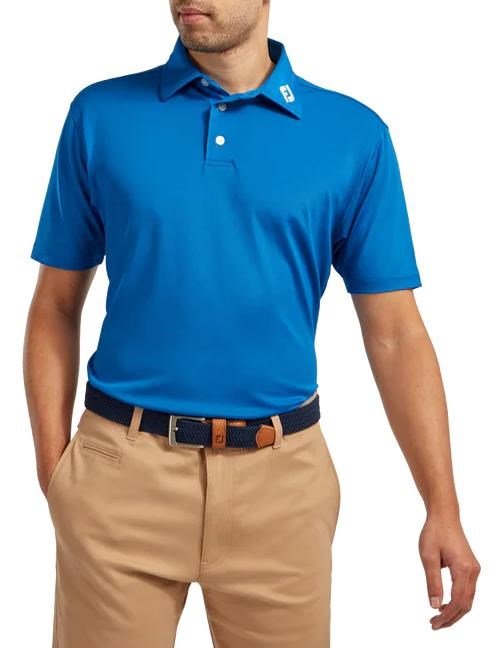 FootJoy Stretch Pique Solid herr polo, cobalt blue