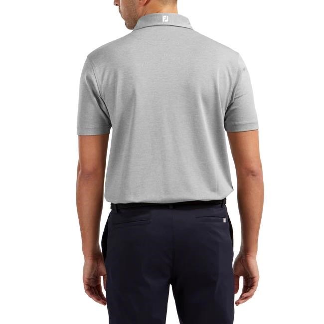 FootJoy Stretch Pique Solid herr polo, heather grey