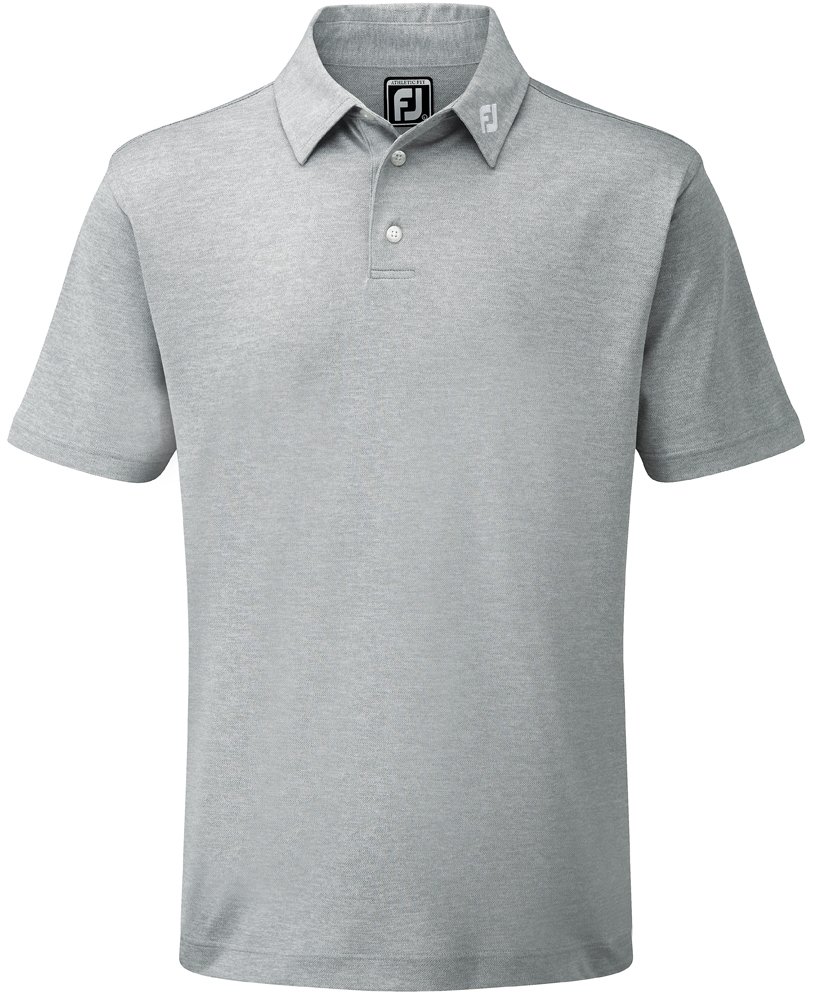 FootJoy Stretch Pique Solid herr polo, heather grey