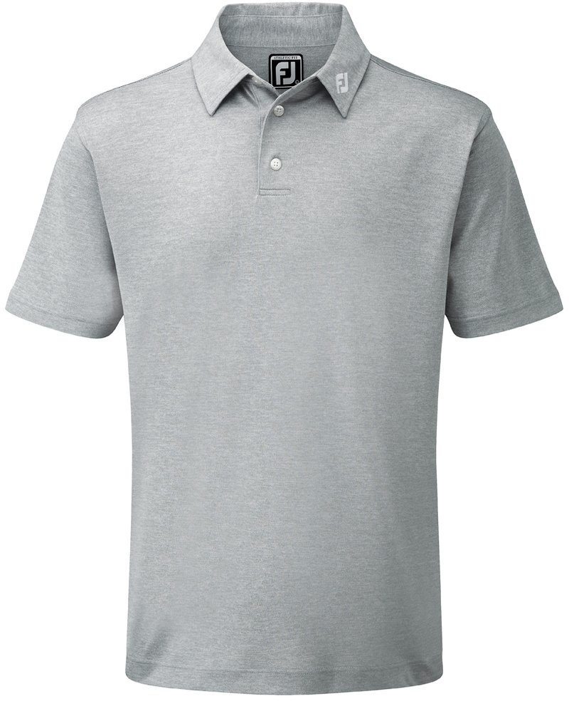 FootJoy Stretch Pique Solid herr polo, heather grey
