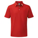 FootJoy Stretch Pique Solid herr polo, röd