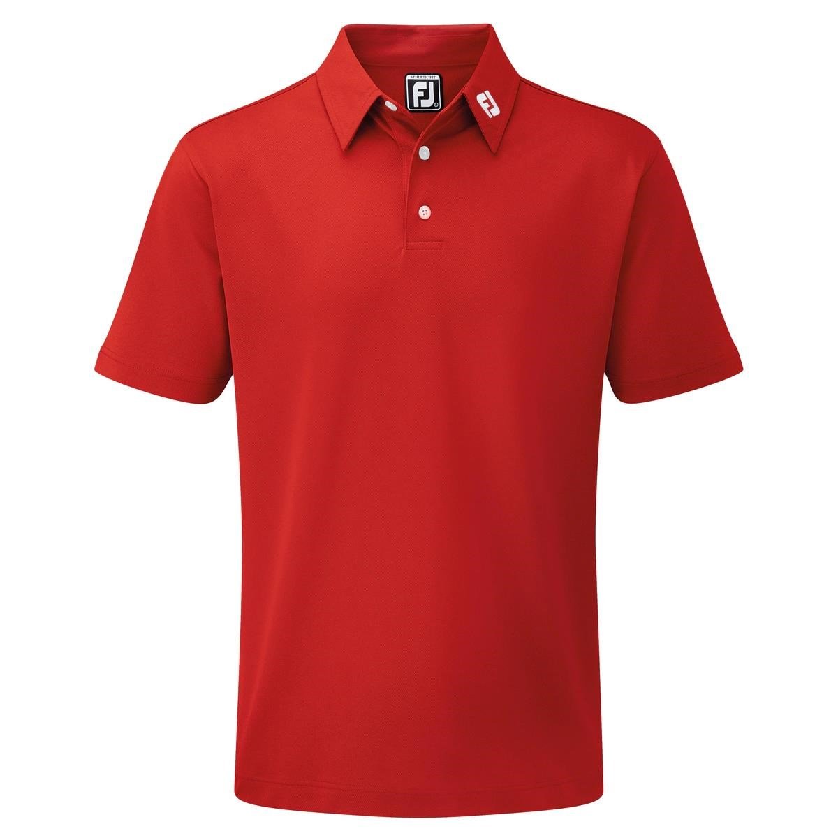 FootJoy Stretch Pique Solid herr polo, röd