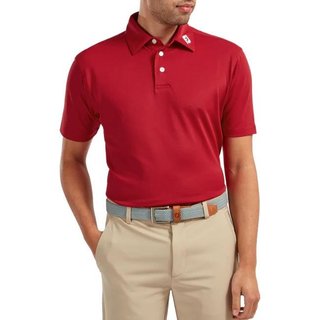 FootJoy Stretch Pique Solid herr polo, röd