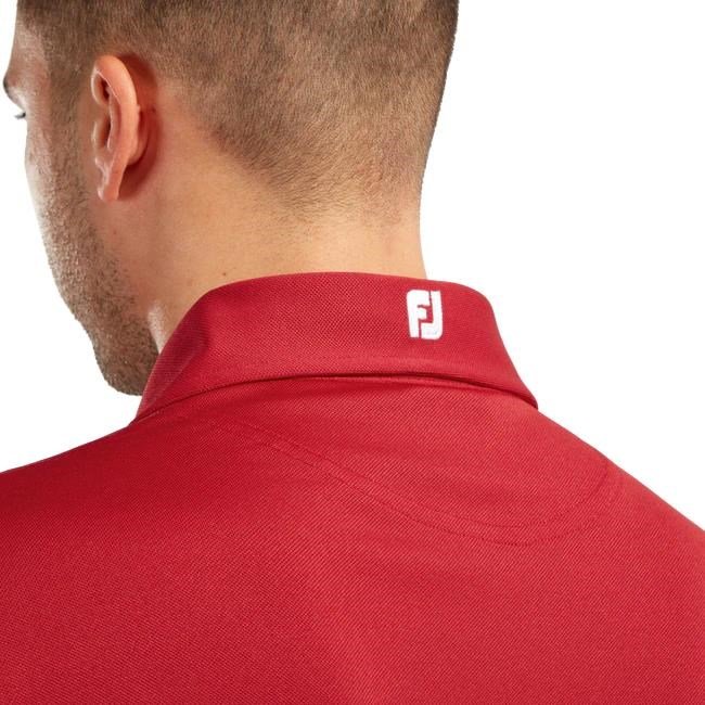 FootJoy Stretch Pique Solid herr polo, röd