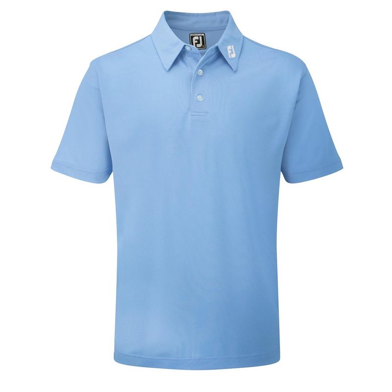 FootJoy Stretch Pique Solid herr polo, ljusblå