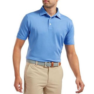 FootJoy Stretch Pique Solid herr polo, ljusblå