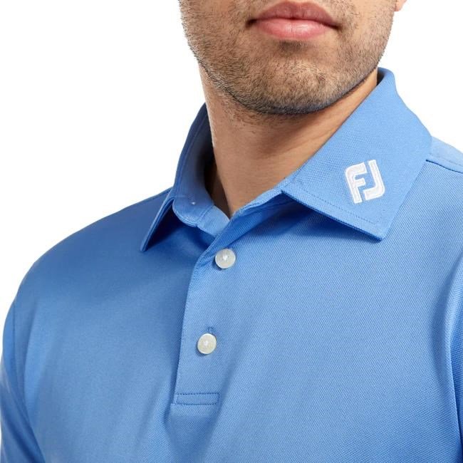 FootJoy Stretch Pique Solid herr polo, ljusblå