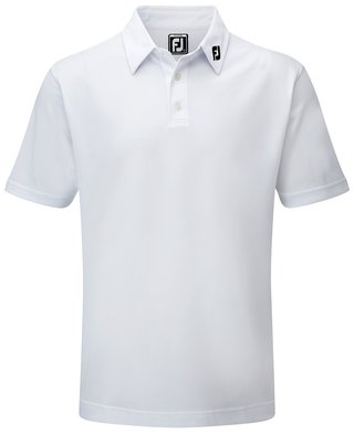 FootJoy Stretch Pique Solid junior polo, vit
