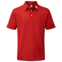 FootJoy Stretch Pique Solid junior polo, röd