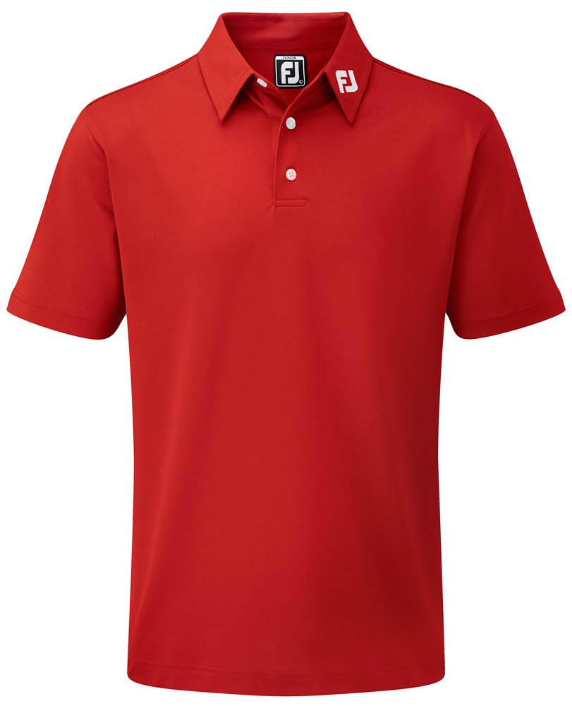 FootJoy Stretch Pique Solid junior polo, röd