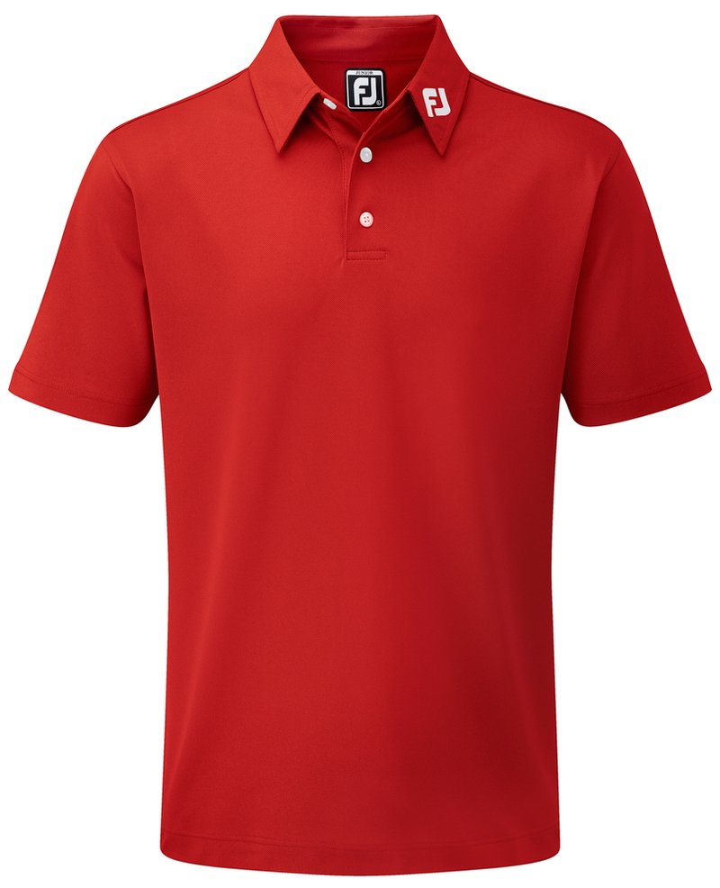 FootJoy Stretch Pique Solid junior polo, röd