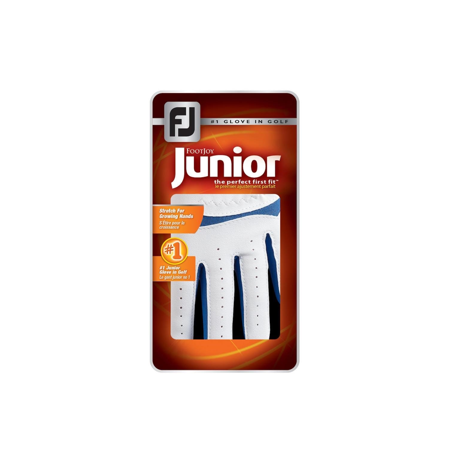 FootJoy FJ Junior 25 golfhandske, vit/kobolt