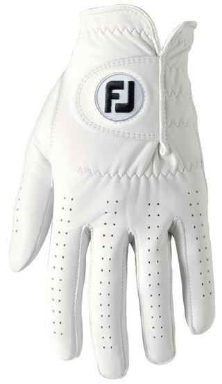 FootJoy CabrettaSof Cadet Pearl herr golfhandske, vit