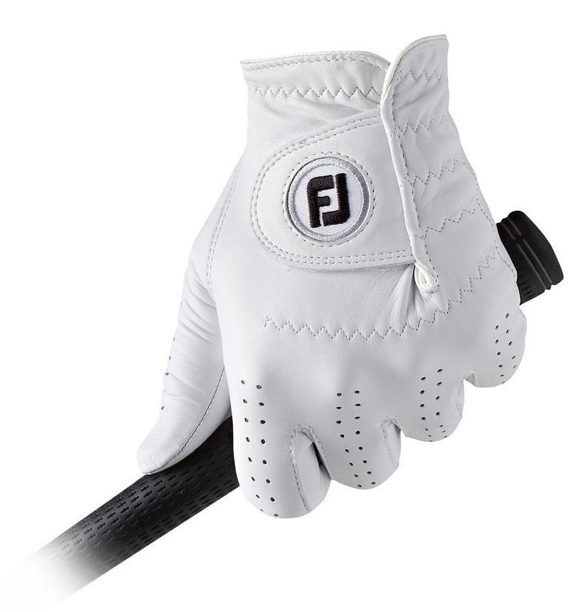 FootJoy CabrettaSof Cadet Pearl herr golfhandske, vit