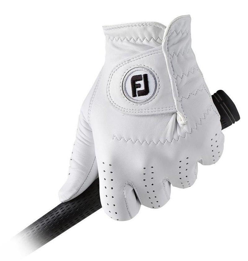 FootJoy CabrettaSof Cadet Pearl herr golfhandske, vit