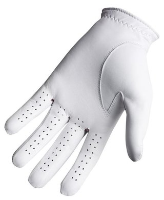 FootJoy CabrettaSof Cadet Pearl herr golfhandske, vit
