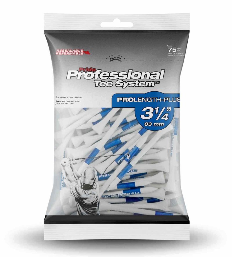 Pride Professional Tee System Prolength Plus Blue trätees 83mm (3 1/4"), 75st