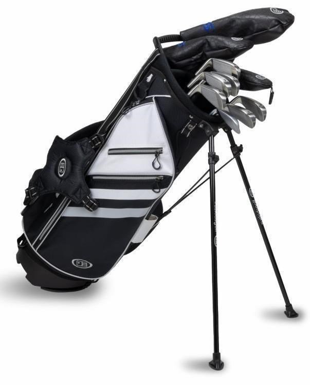 U.S. Kids Golf TS5-63 (160cm) V5 10-Club junior golfset, grafit + stand bag, svart/vit