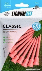 Lignum Tee 72mm (2 3/4") 12-pack, flygande rosa