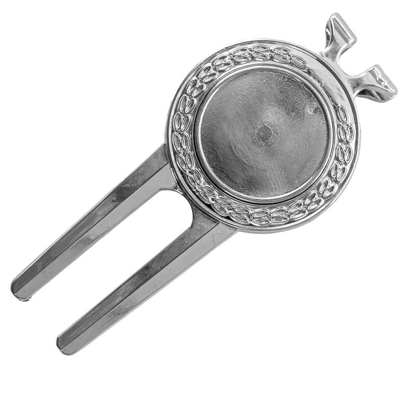 Longridge Laurel Pitchfork And Clip divotverktyg med clip, silver