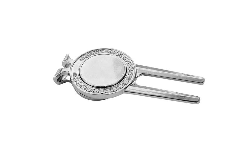 Longridge Laurel Pitchfork And Clip divotverktyg med clip, silver