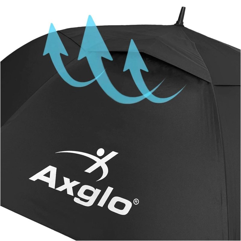 Axglo Auto Open paraply 68", svart/svart