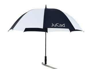 JuCad golfparaply 68" med pinne, svart/vit