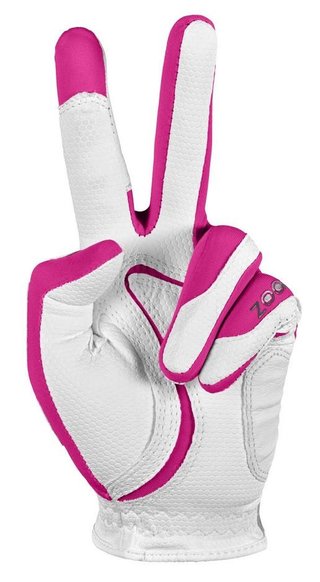 Zoom Zoom Weather dam golfhandske, vit/fuchsia