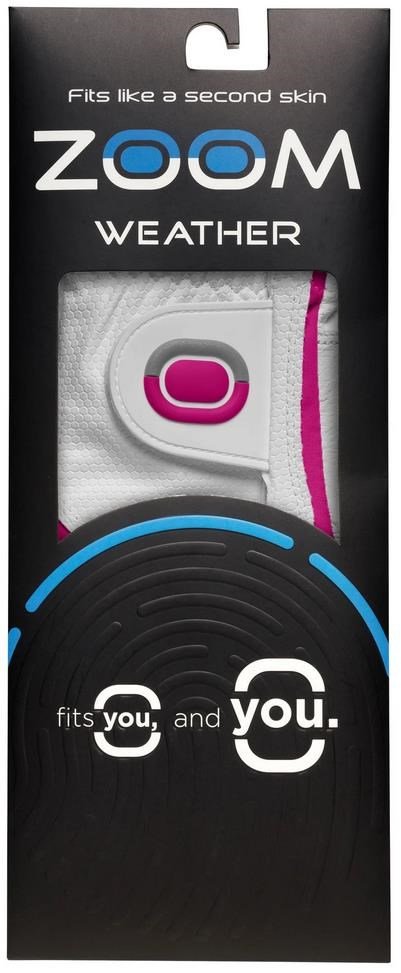 Zoom Zoom Weather dam golfhandske, vit/fuchsia