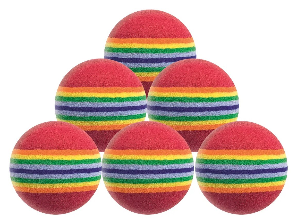 Longridge Multi-Coloured Foam Balls golfbollar