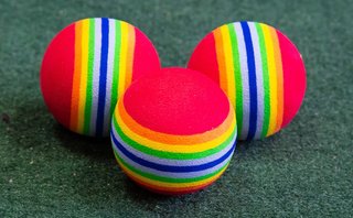 Longridge Multi-Coloured Foam Balls golfbollar