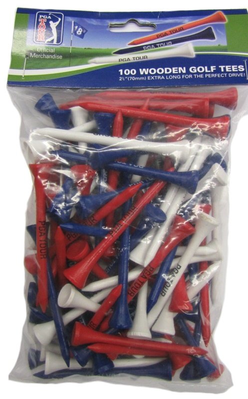 PGA Tour Wooden Tees 70mm 100-pack