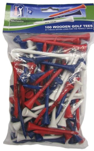 PGA Tour Wooden Tees 70mm 100-pack