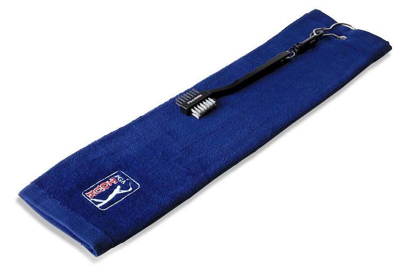 PGA Tour Golf Towel and Club Brush Set, mörkblå