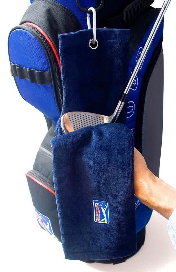 PGA Tour Golf Towel and Club Brush Set, mörkblå