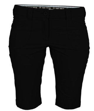 Tony Trevis ladies short slim fit damshorts, svart