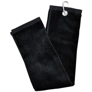 Longridge Blank Luxury Three Fold golfhandduk, svart