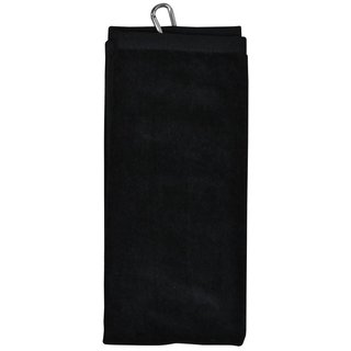 Longridge Blank Luxury Three Fold golfhandduk, svart