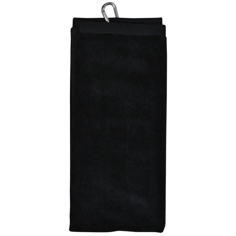 Longridge Blank Luxury Three Fold golfhandduk, svart