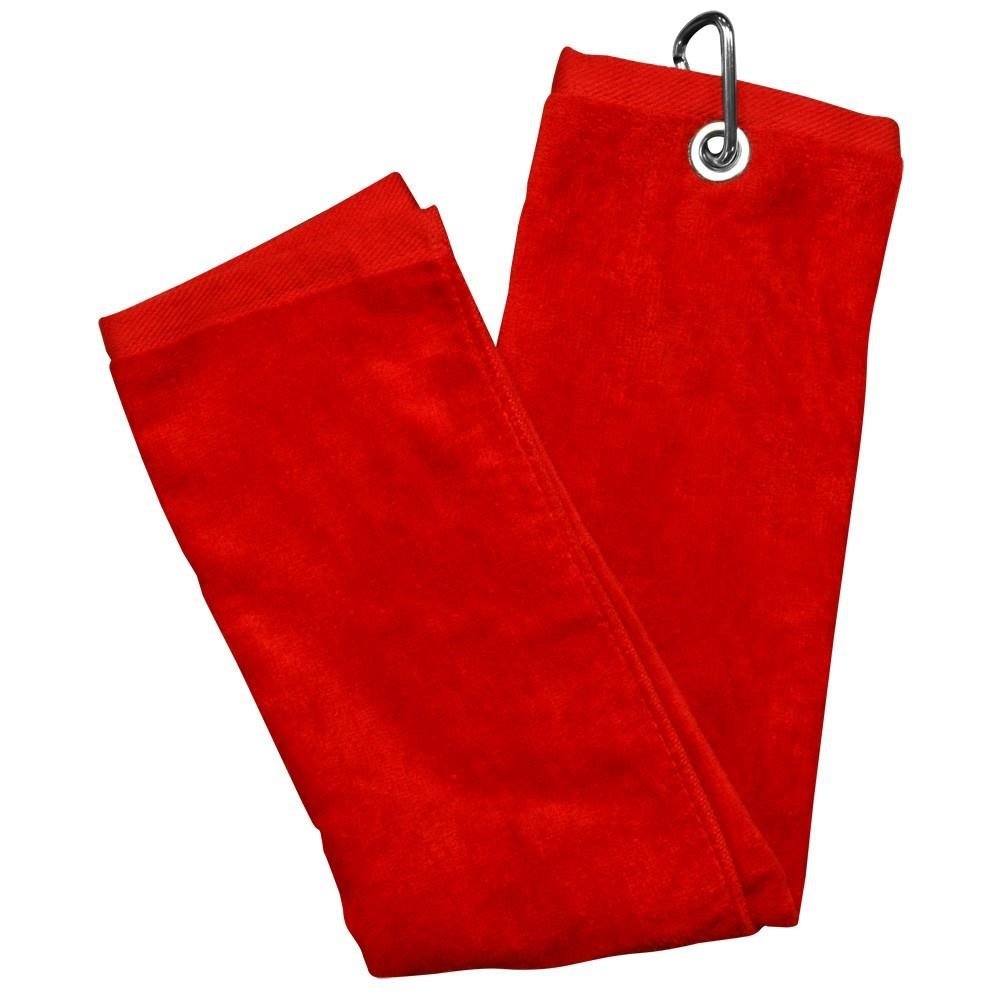Longridge Blank Luxury Three Fold golfhandduk, röd