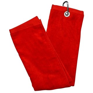Longridge Blank Luxury Three Fold golfhandduk, röd