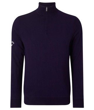 Callaway Windstopper 1/4 Zipped herr tröja, peacoat